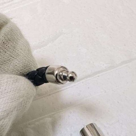 Hermes Goliath Leather Bracelet Silver Hardware Black - Picture 11 of 11